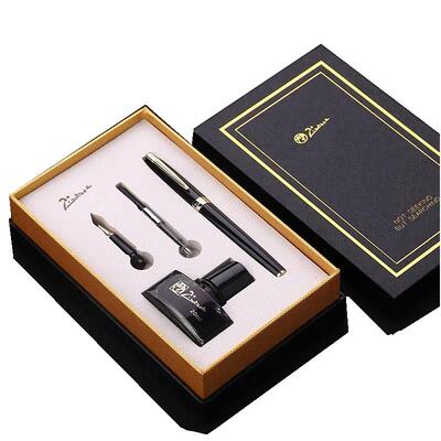 毕加索双笔尖学生钢笔墨水套装