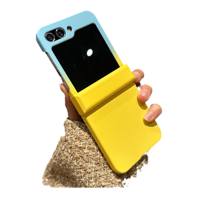 ins网红渐变色适用三星zflip6手机壳Samsung折叠屏Galaxy Z Flip5新款高级感zflip4/3全包磨砂硬壳防摔保护套