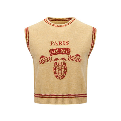 SourceWithU针织开衫马甲背心圆