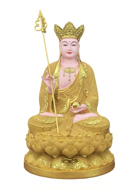 地藏王菩萨佛像树脂仿铜彩彩绘地藏王本愿菩萨白衣地藏王树脂佛像