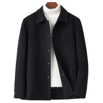 短款100%羊毛可脱卸内胆双面呢厚