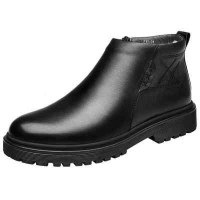 强人3515男冬季羊毛鞋真皮防静电