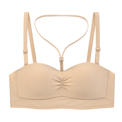 性感挂脖美背内衣女小胸聚拢显大