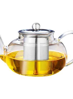 加厚玻璃茶具花茶壶套装整套耐热不锈钢过滤红茶功夫煮泡茶器家用