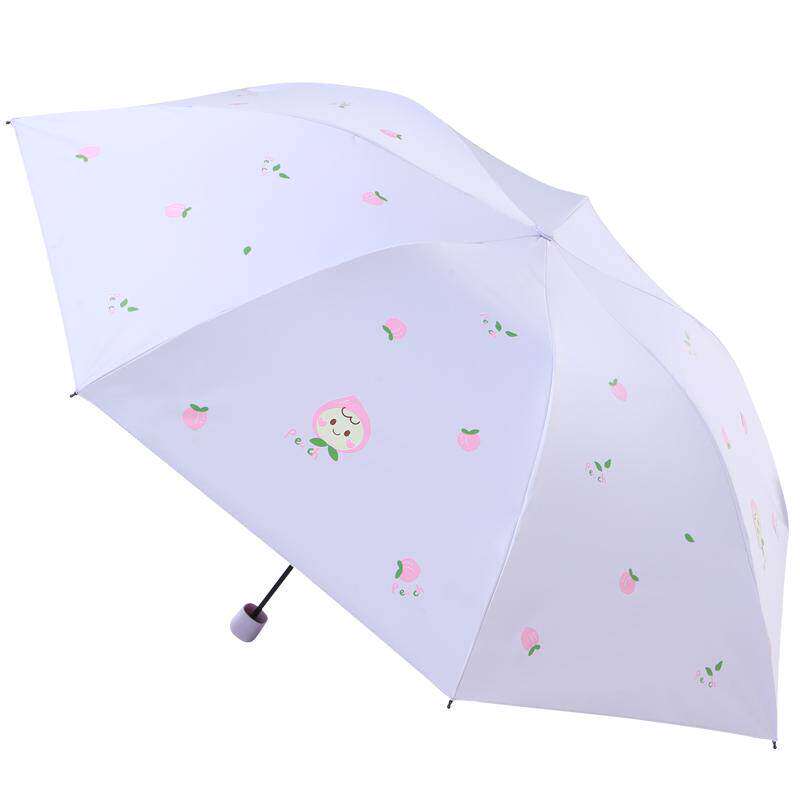 天堂伞雨伞女高颜值晴雨两用太阳伞防晒防紫外线黑胶折叠遮阳伞