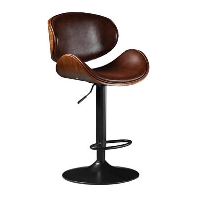 吧台椅升降现代简约铁艺实木家用