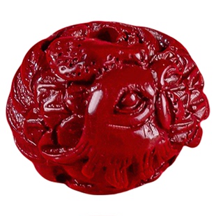 天然高纯度朱砂散珠小马配件十二生肖珠子紫金帝王砂手链手串配饰