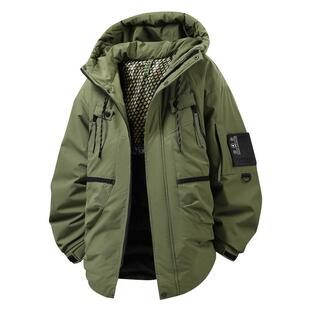 罗蒙中长款羽绒服男冬季2026新款保暖工装派克服青年休闲男士外套