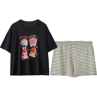 凉感睡衣套装套头女士