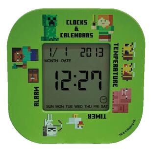 我的世界MC多功能电子钟定时器倒计时儿童初中生闹钟温度计挂钟