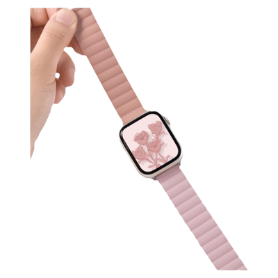 适用iwatch双面硅胶磁吸细表带