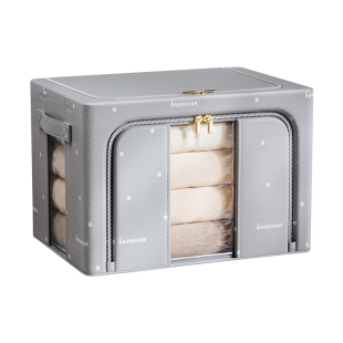 衣服收纳箱华达呢百纳箱家用布艺被子衣柜整理盒装羽绒服衣物储物