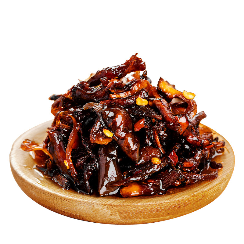 油鸡纵棕菌拌面小吃即食下饭菜