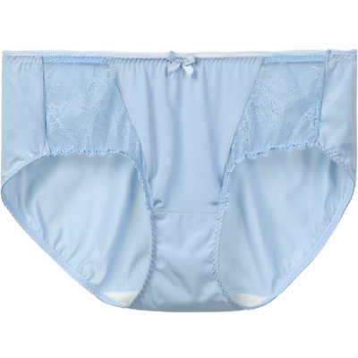 【第二件0元】安莉芳旗下E-BRA拼接蕾丝中腰三角裤女内裤KP00052