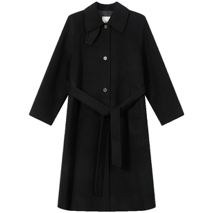 【新品】含山羊绒BEANPOLE滨波秋冬女士手缝复古巴尔玛肯长款大衣