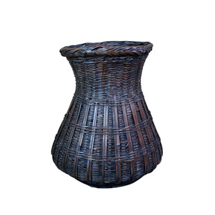 湘西竹箩古典禅意竹编筛子竹筒艺鱼篓花器老竹篮民国旧物复古怀旧