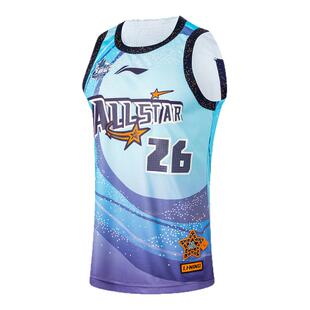 李宁比赛服男春CBA篮球系列透气常规休闲比赛上衣AAYU245--B品