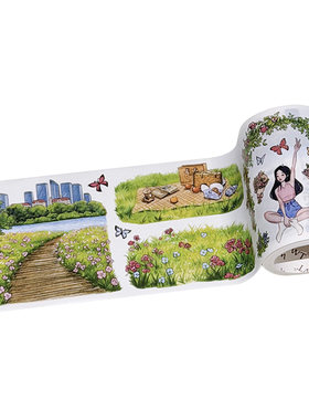 WT正品人物风景模切手帐胶带