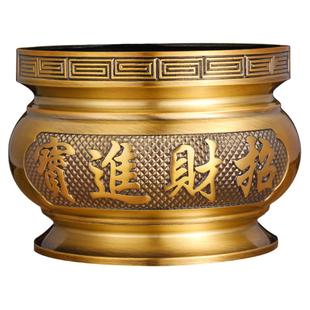 单龙纯黄铜合金香炉上香家用室内烧香的供奉礼佛财神爷专用盘香炉