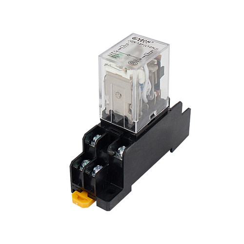 小型中间继电器24V交流220V12V带灯HH52P/53P/54P带底座14脚MY2NJ