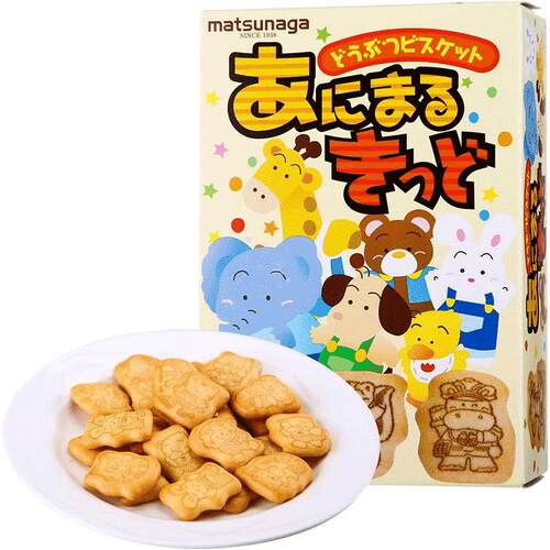 【自营】日本进口 松永制果动物小饼干25g饼干零嘴下午茶零食造型
