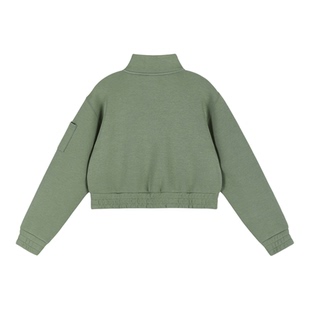 【曾可妮同款】Dickies帝酷适秋冬新款女式半拉链空气层短款卫衣