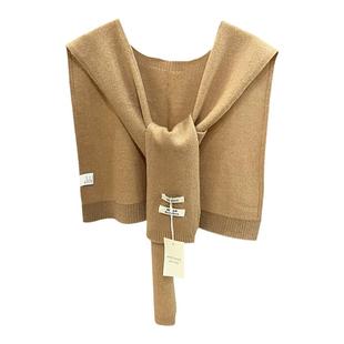 美作围巾100%纯羊毛披肩小搭肩春秋外搭空调房坎肩护颈椎小围脖韩