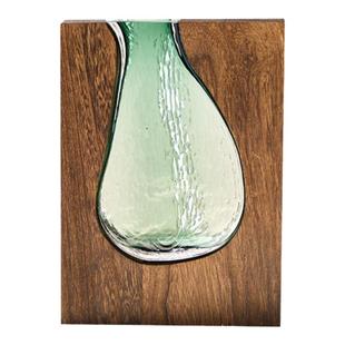 高级感新中式创意简约玻璃花瓶水养鲜花插花客厅桌面小众花器摆件