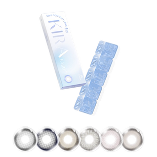 kirafairy美瞳日抛10片小直径灰色显色隐形眼镜小金条三明治工艺