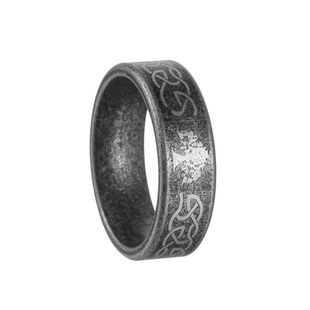 生命之树-不掉色古法窄款钛钢戒指潮牌复古食指胖手欧美闭口尾戒