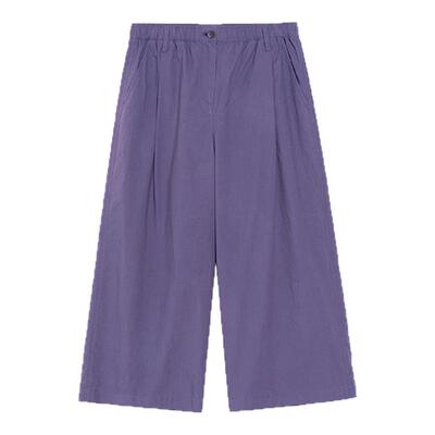 环保棉肌理感薄棉布吊脚裤