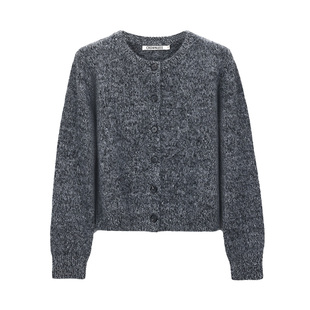 CROWNLESS未冕毛衣24秋季上衣外搭慵懒风山羊绒开衫外套女