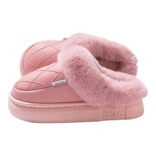 防水棉拖鞋女款秋冬季2026新款居家外穿防滑加绒加厚保暖棉鞋男士