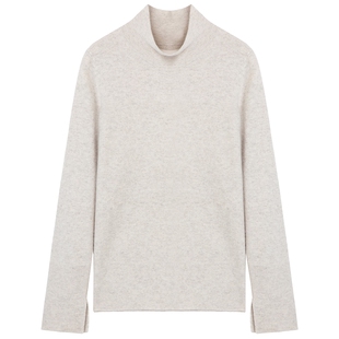 布景羊毛衫女冬季新品简约半高领舒适全羊毛针织衫毛衣1853