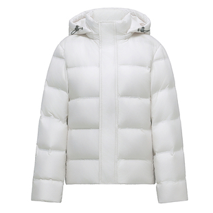 黑色短款羽绒服女2025年冬季新款韩版百搭白鸭绒面包服冬装外套