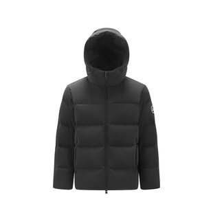 森马羽绒服男冬季90绒子防风三防外套2025新款户外连帽中长面包服