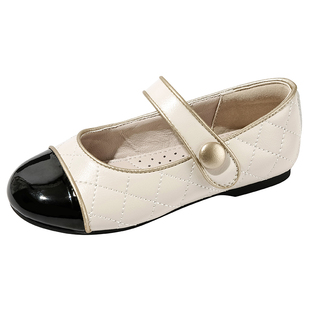 百丽童鞋女童小皮鞋2026春季新款软底鞋公主鞋儿童小香风时尚单鞋