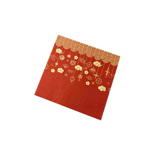 新年快乐 彩色印花餐巾纸红色喜庆福字印花春节一次性餐垫2层20张