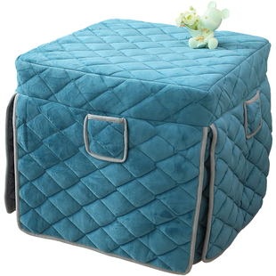 烤火被子加厚正方形罩套加绒加厚牛奶绒罩家用电炉罩烤火罩长方形