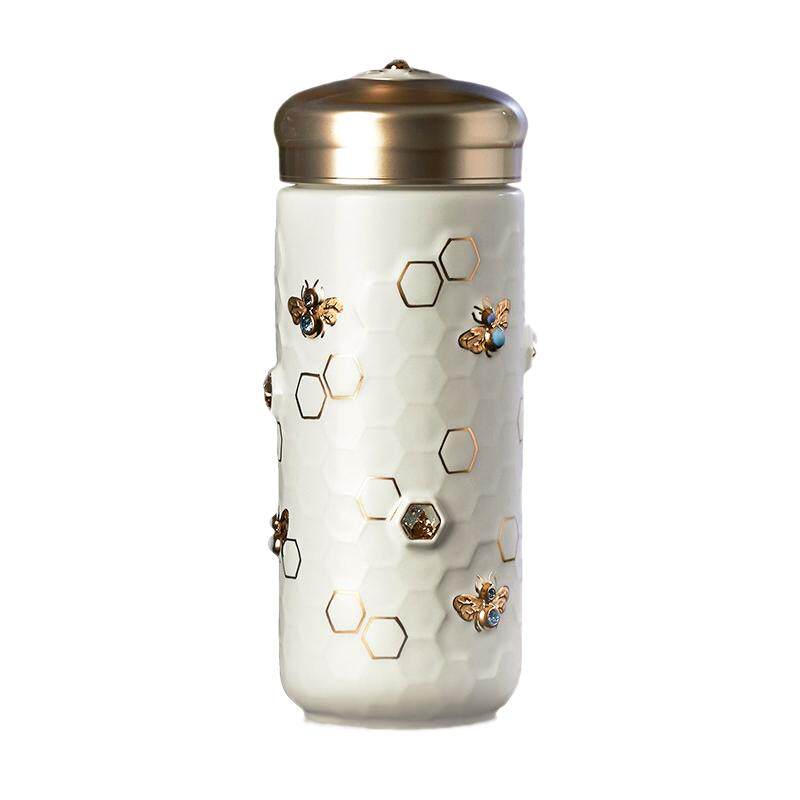 【圣诞礼物】乾唐轩活瓷吉星大丰收随手杯鎏金镶钻水杯茶杯陶瓷杯