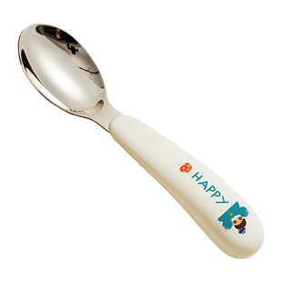 304不锈钢儿童勺子训练筷学吃饭餐具套装调羹喝汤勺辅助练习筷子