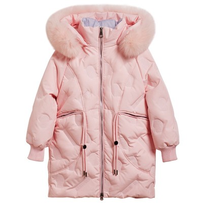 中长款加厚女夜光洋气女童羽绒服