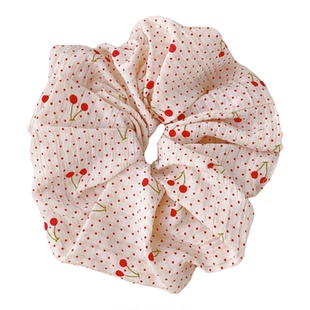 甜美樱桃波点～發家韩国东大门baket布艺大肠发圈少女心发绳发饰