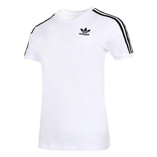 Adidas/阿迪达斯三叶草女子运动透气三条纹圆领短袖GN2900/GN2913
