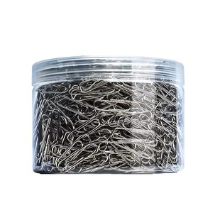 超大桶1000枚回形针办公用品曲别针大号文件书签回型针收纳盒文具不锈钢u型固定回纹回应回行回旋别针批发