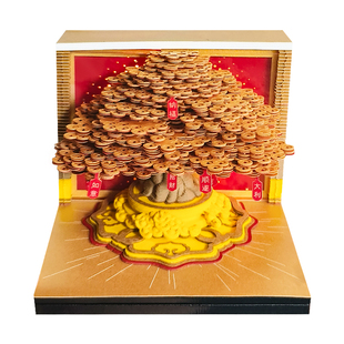 2026年新款3D立体纸雕便签桌面摆件创意手撕文创新年台历年会礼物