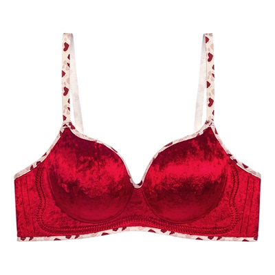 丝绒超厚6cm小胸聚拢内衣女显大