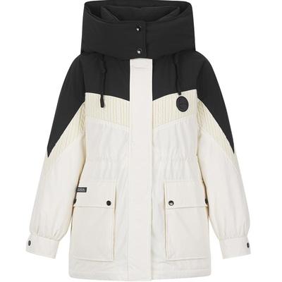 KBNE【90绒】黑白羽绒服女冬季短款外套秋冬新款小个子派克面包服