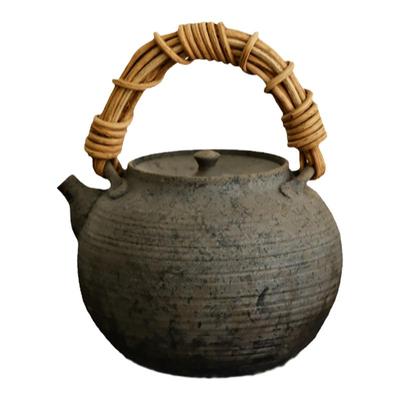 三生器物煮水壶手编提梁壶耐火泥