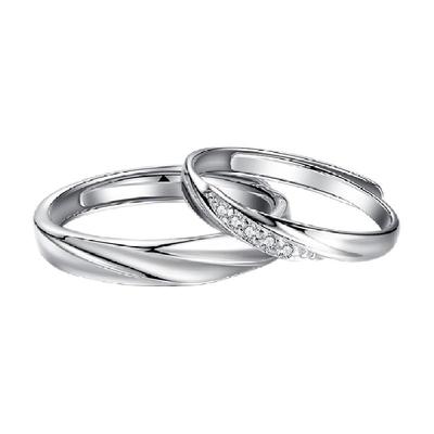 珍·尚银莫比乌斯设计情侣对戒